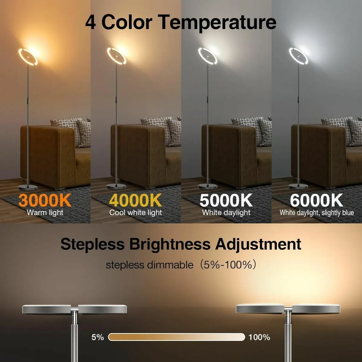 Floor Lamps for Living Room Modern Stepless - Image 3