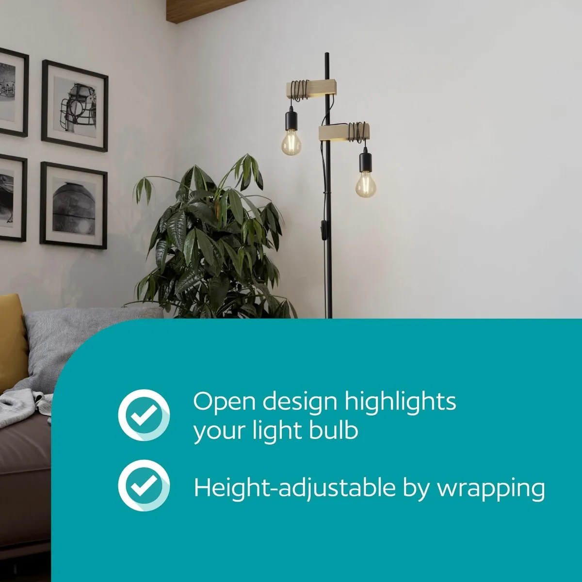 Floor lamp Townshend 2 Light Vintage floorlamp - Image 4