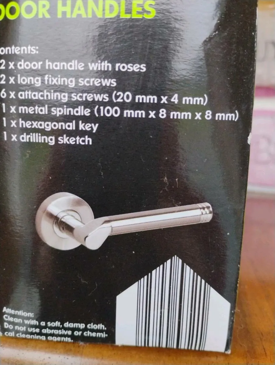 Brand new silver/chrome door handles x 18 - Image 2