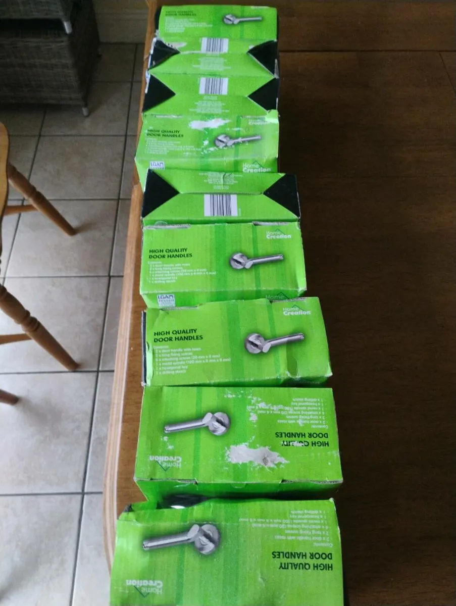 Brand new silver/chrome door handles x 18 - Image 4