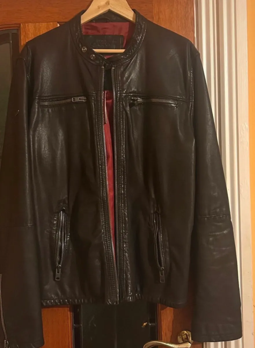 Men’s Superdry Real Leather Jacket - Image 1