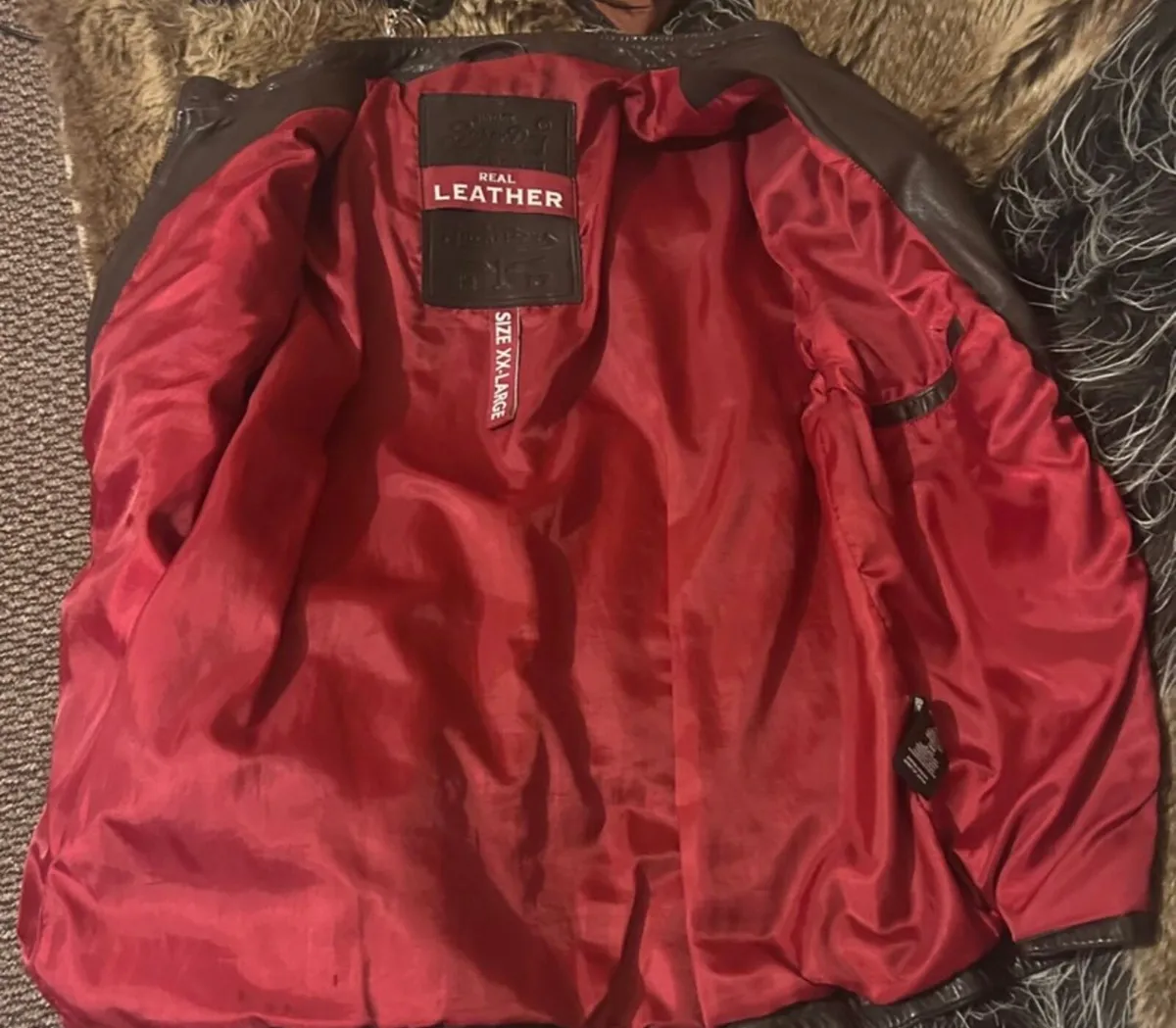 Men’s Superdry Real Leather Jacket - Image 2