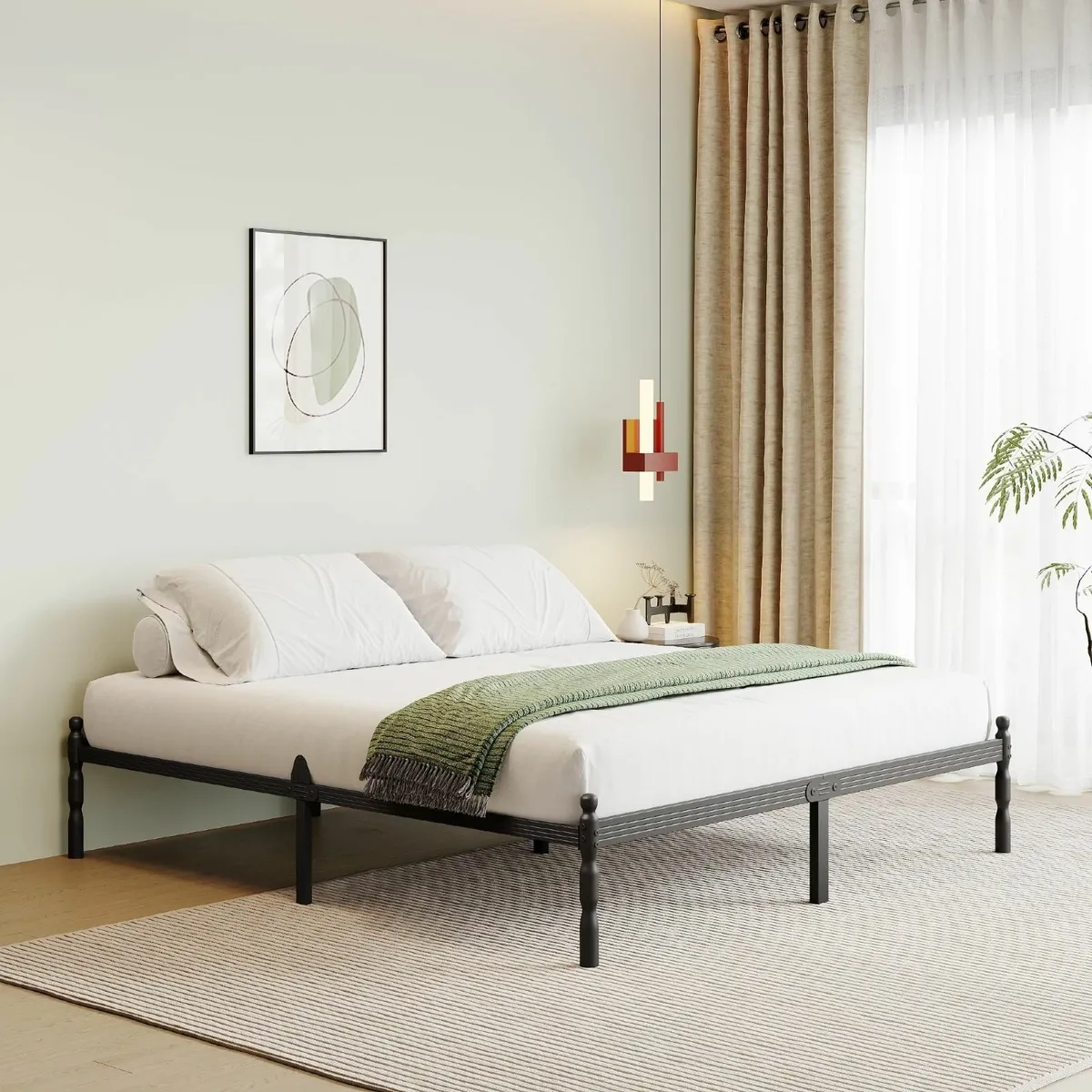 Metal Super King Bed Frame with Underbed Storage - Image 1