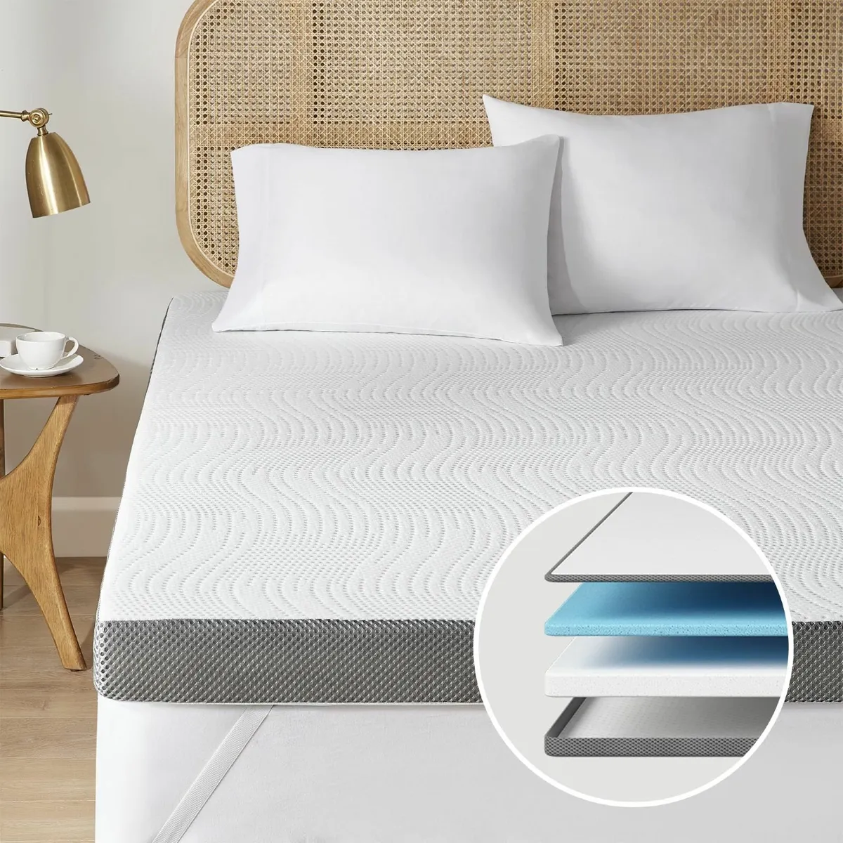 3 Inch Dual-Layer Memory Foam Mattress Topper for - Image 1