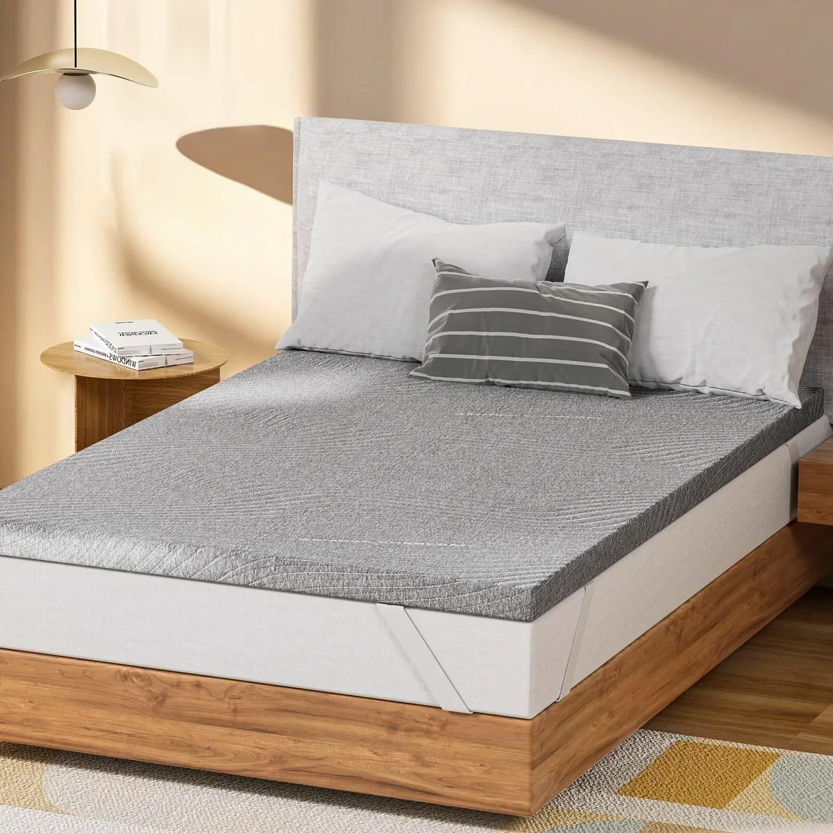 Frideko Gel Memory Foam Mattress Topper Double - Image 2