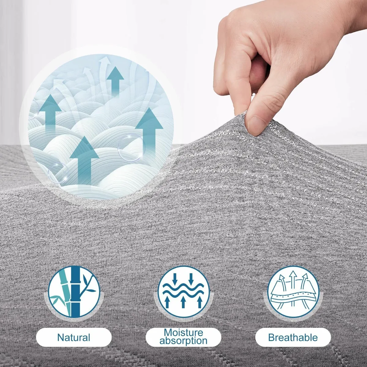 Frideko Gel Memory Foam Mattress Topper Double - Image 3