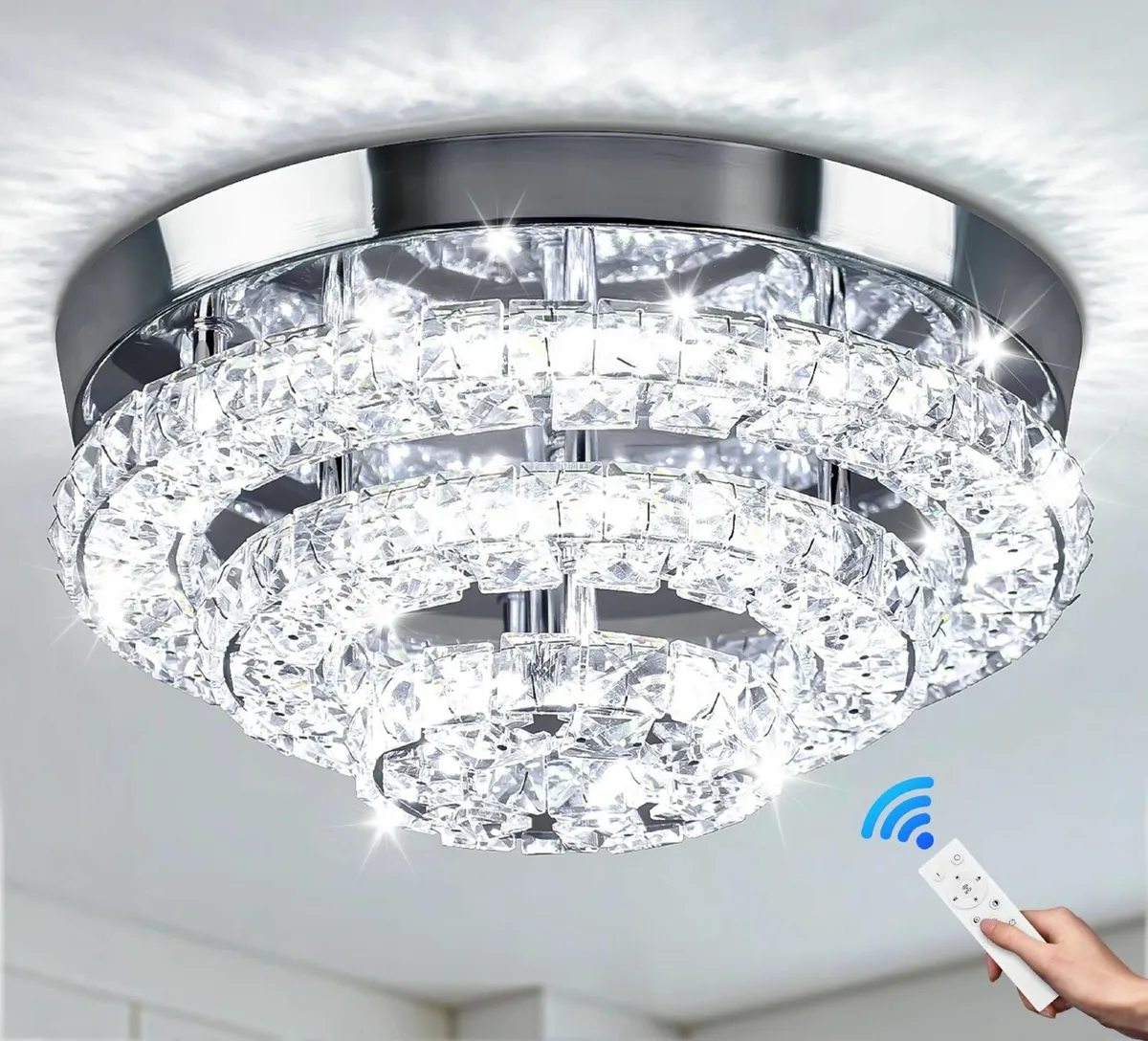 11.8 Ceiling Light Modern Crystal Chandeliers - Image 1