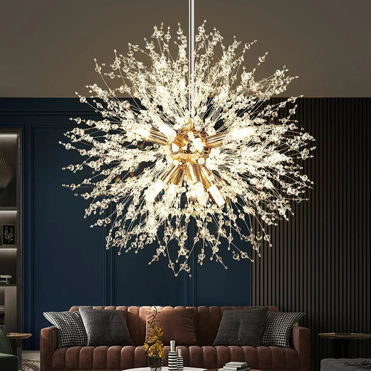Modern Firework Gold 8 Lights Crystal Chandeliers - Image 1