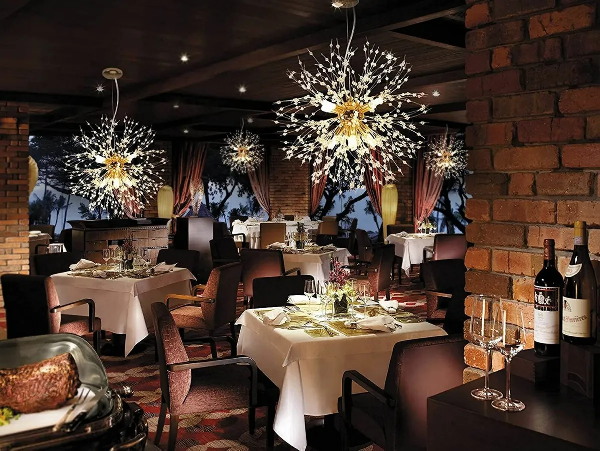 Modern Firework Gold 8 Lights Crystal Chandeliers - Image 2