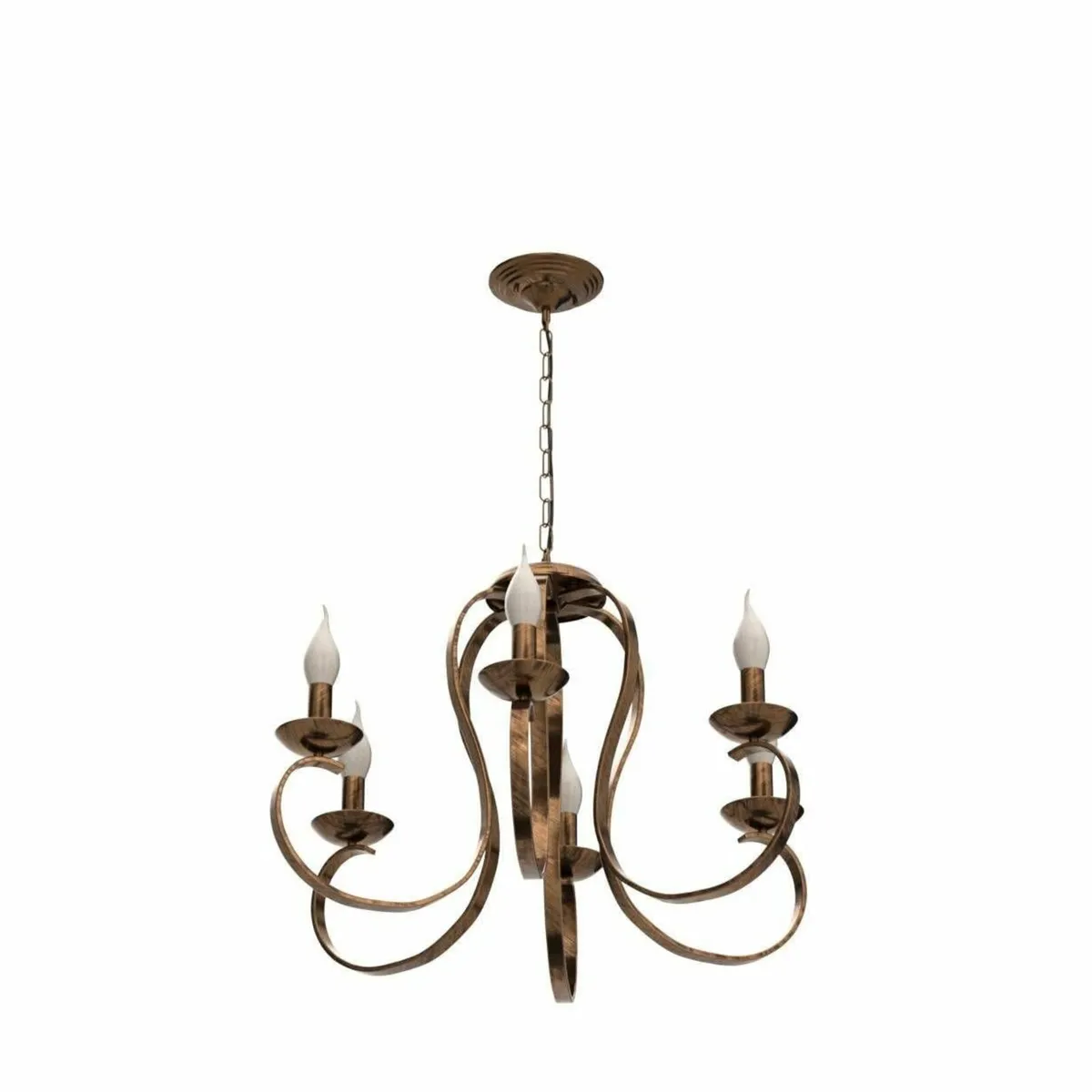 Chandeliers Retro Iron Pendant Chandelier Candle - Image 4