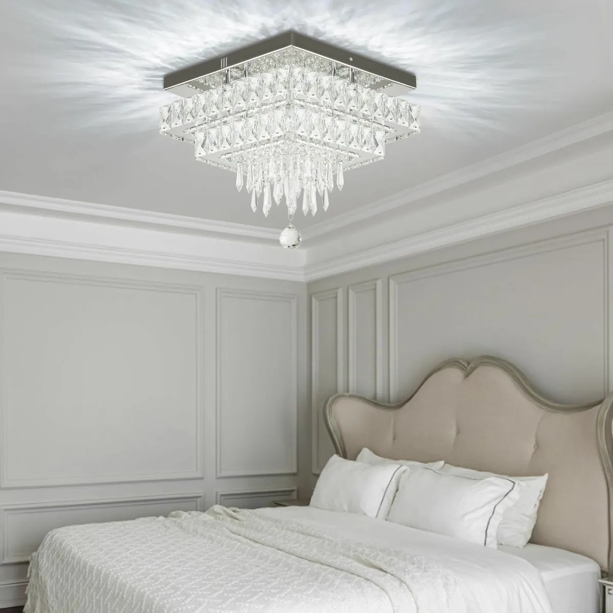 Crystal Chandeliers 13'' Modern LED Ceiling Light - Image 4
