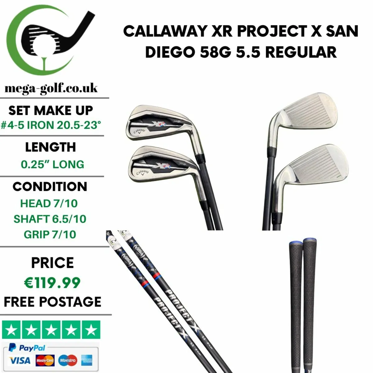 Callaway XR #4 Iron 20.5° & #5 Iron 23° / Regular - Image 1