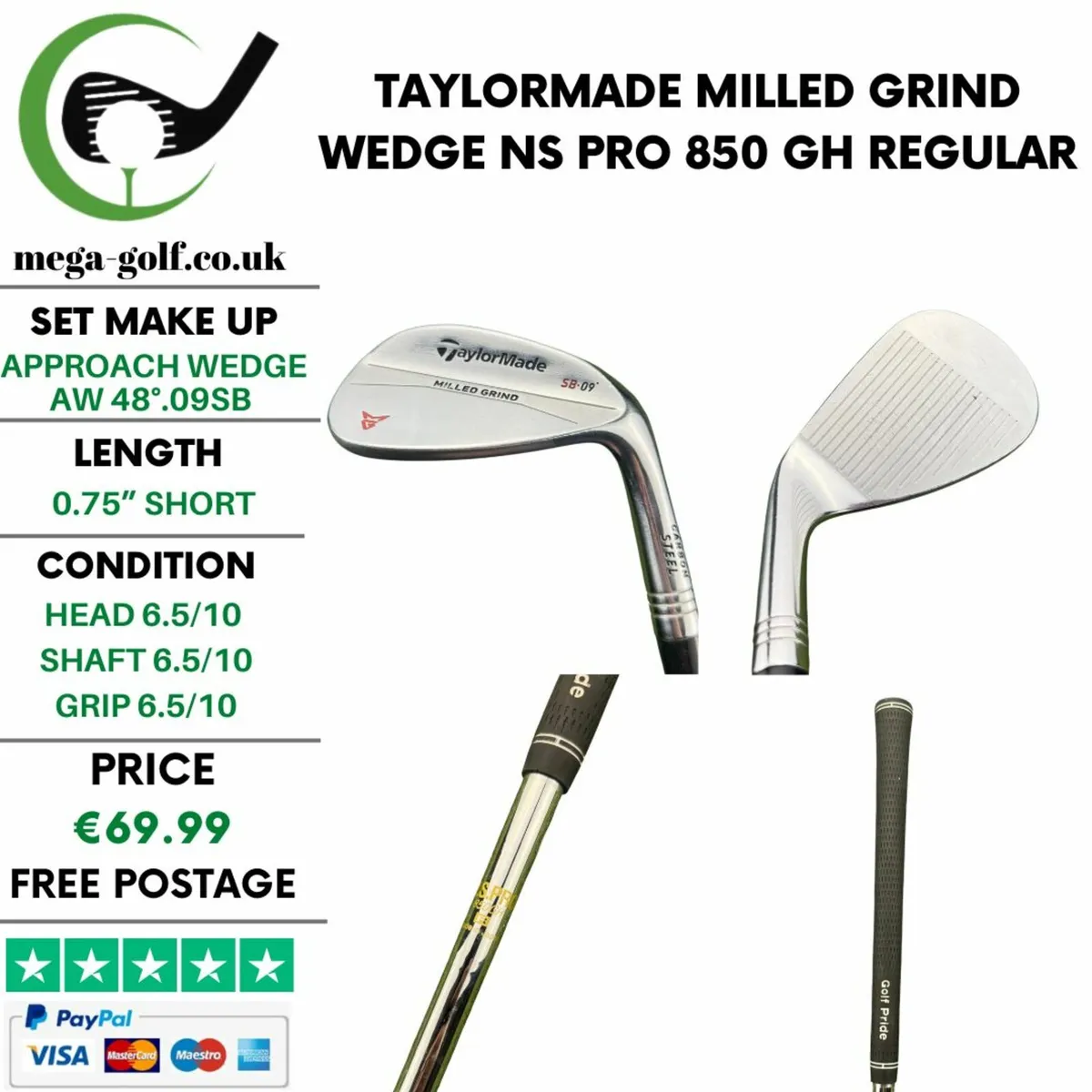 Taylormade Milled Grind Wedge Aw 48°.09SB /Regular - Image 1