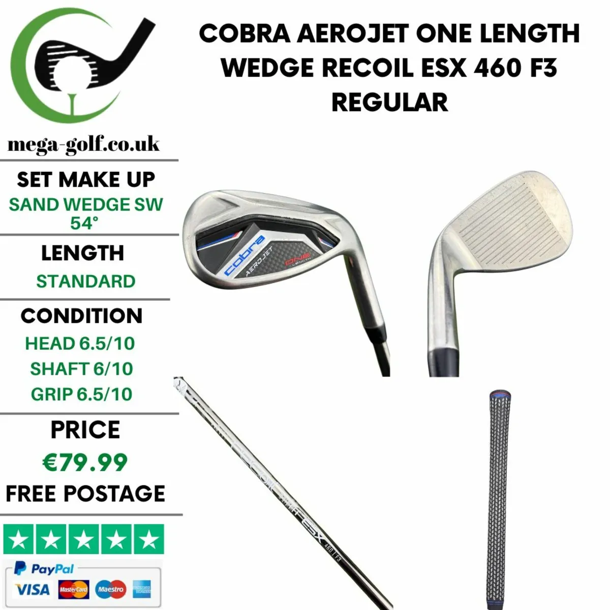Cobra Aerojet One Length Wedge Sw 54° / Regular - Image 1