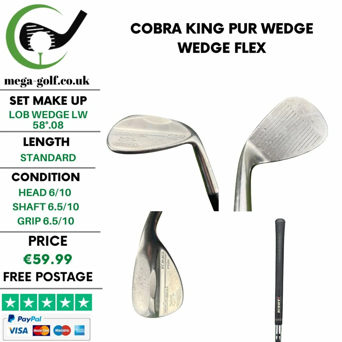 Cobra King Pur Wedge Lw 58°.08 / Wedge Flex - Image 1