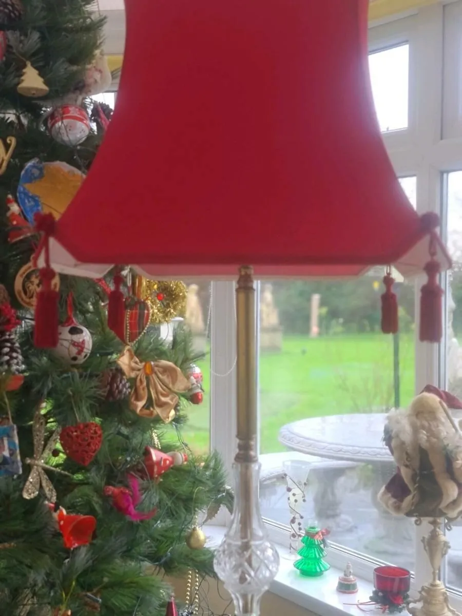 Vintage brass and crystal floar lamp - Image 4