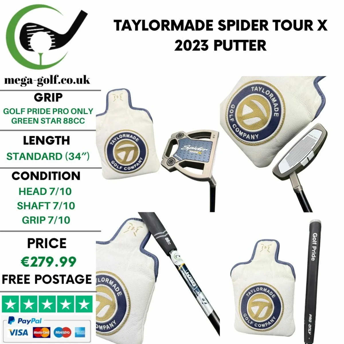 Taylormade Spider Tour X 2023 Putter / 34″ - Image 1
