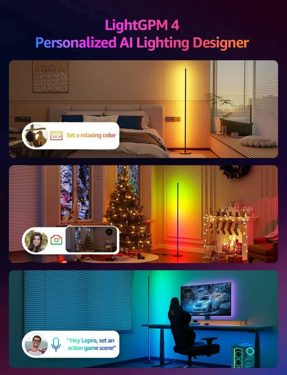 OE1 AI Floor Lamp Music Sync Smart Standing - Image 2