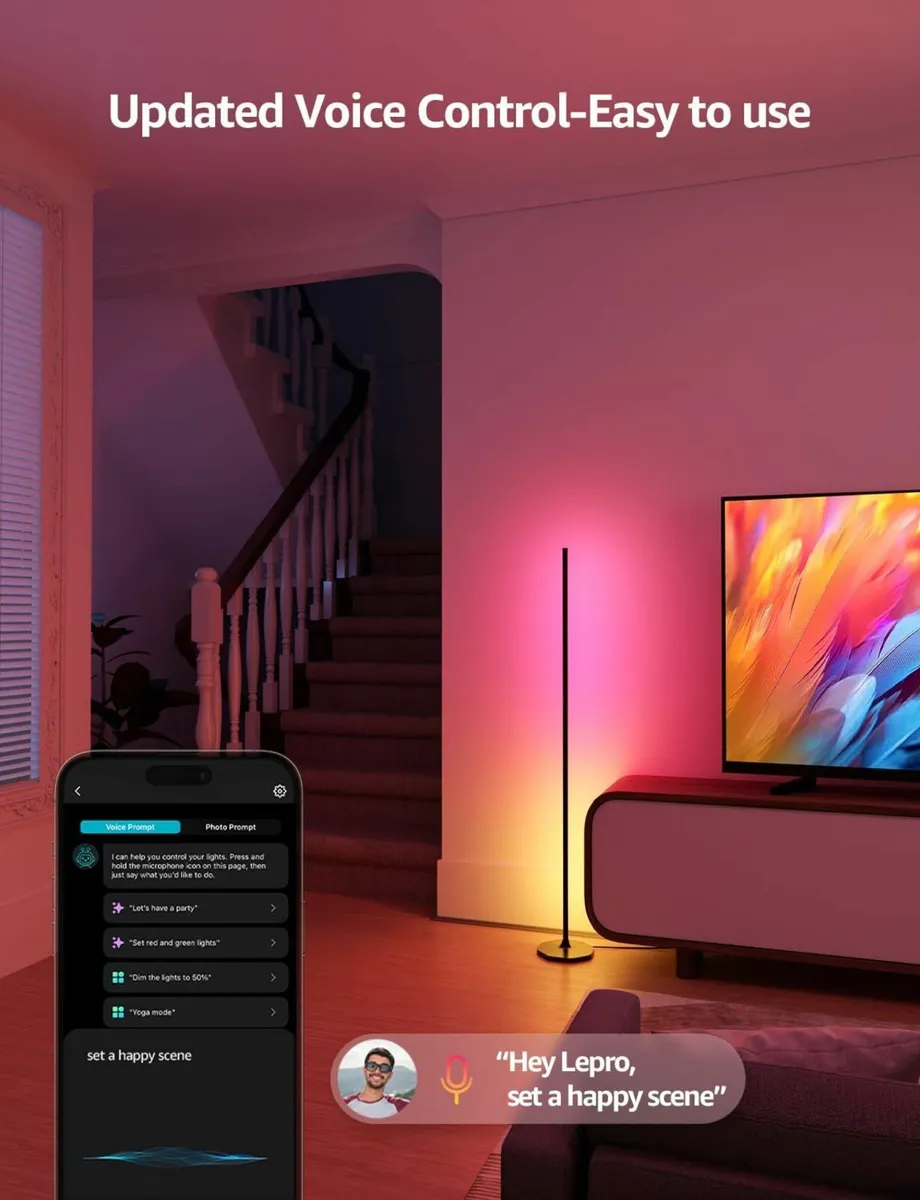 OE1 AI Floor Lamp Music Sync Smart Standing - Image 3