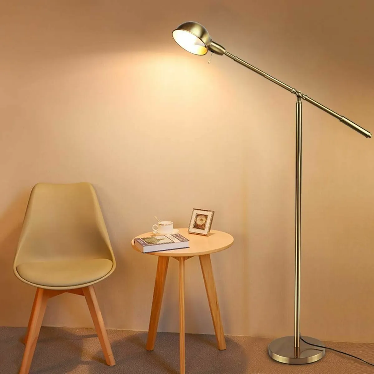 Metal Floor Lamp Adjustable Swing Arm Reading - Image 3