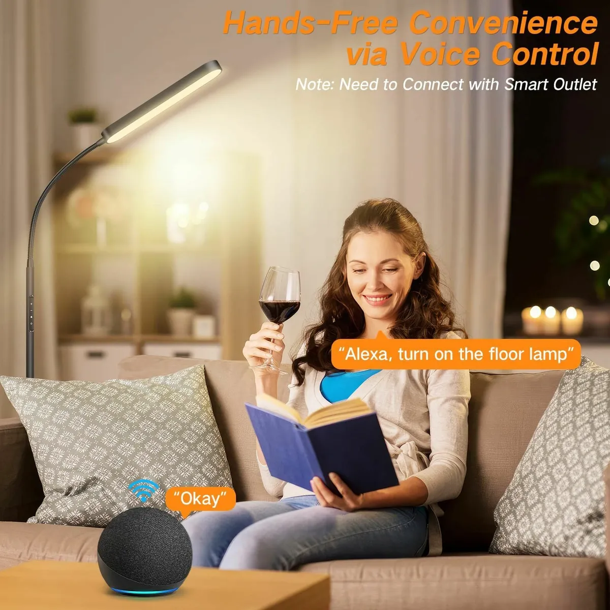 LED Floor Lamp 15W 1500LM Dimmable Adjustable - Image 3