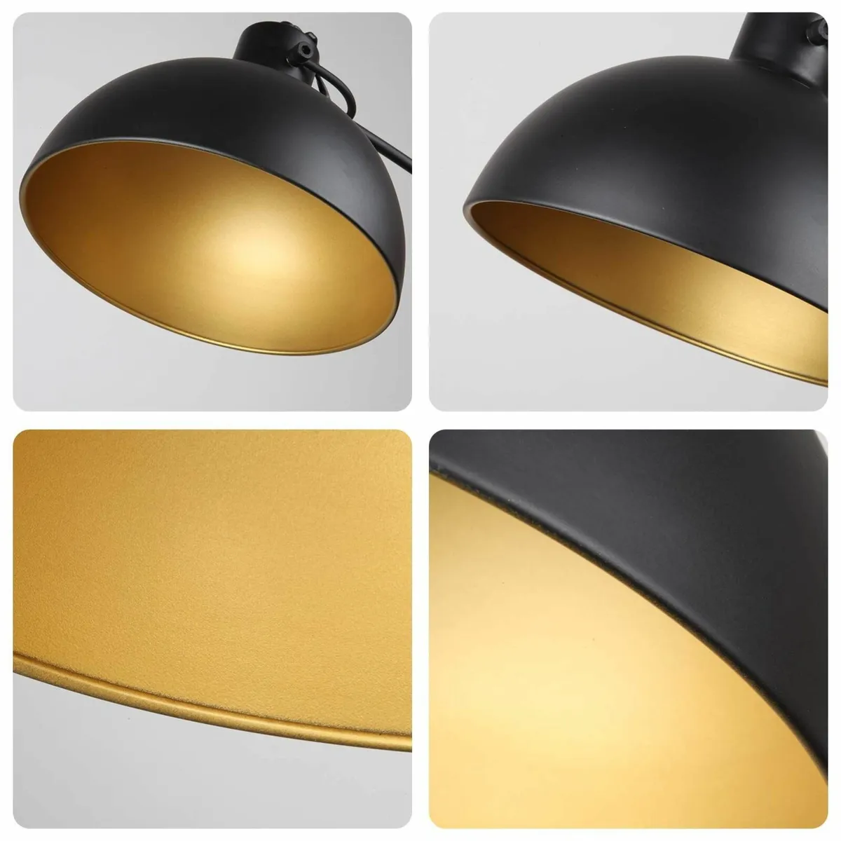 Floor lamp Vintage Arc Retro Lamps in Black-Golden - Image 3