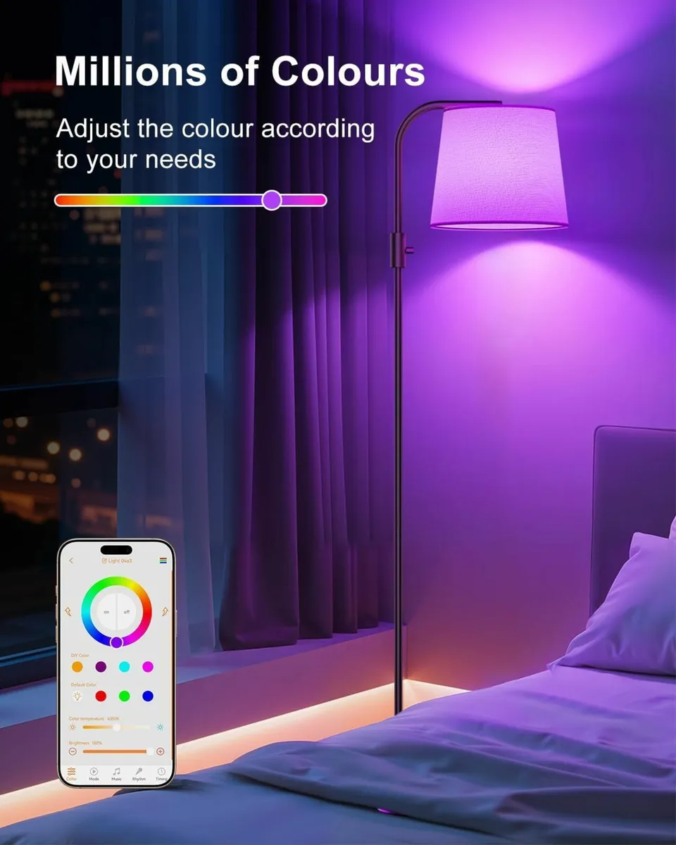 Smart Floor Lamp RGB Alexa 10W 1200LM for Living - Image 3