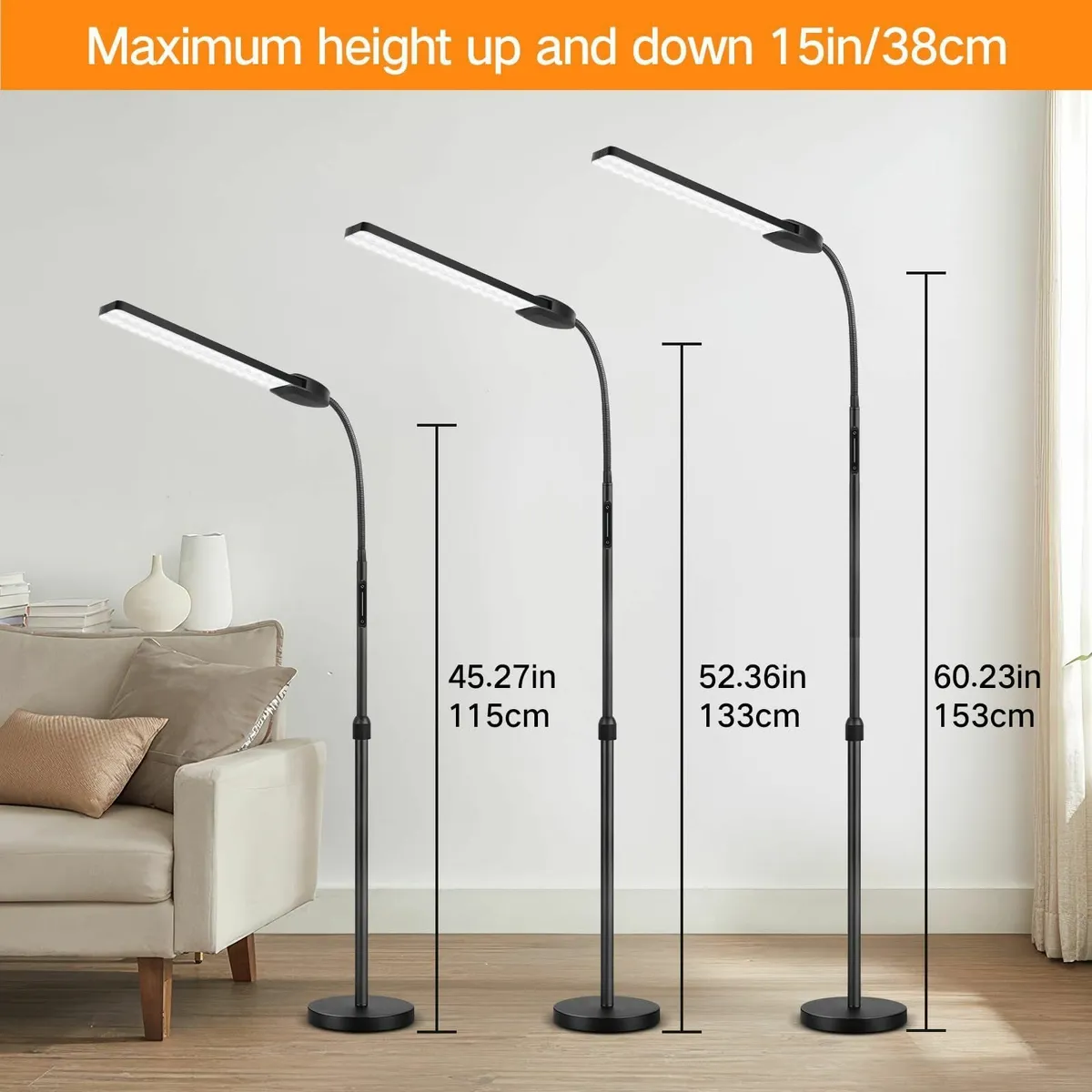 LED Floor Lamp with Double Head 18W 1800LM Super - Image 3