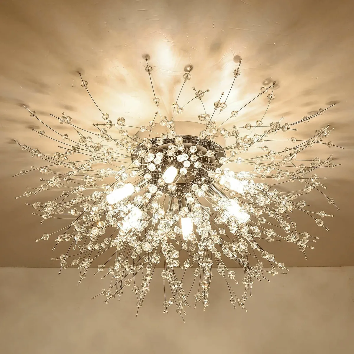 Modern Crystal Chandeliers Ceiling Light Fireworks - Image 1