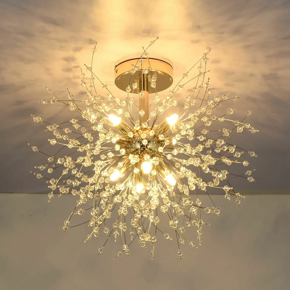 Modern Crystal Chandeliers Ceiling Light Firework - Image 1