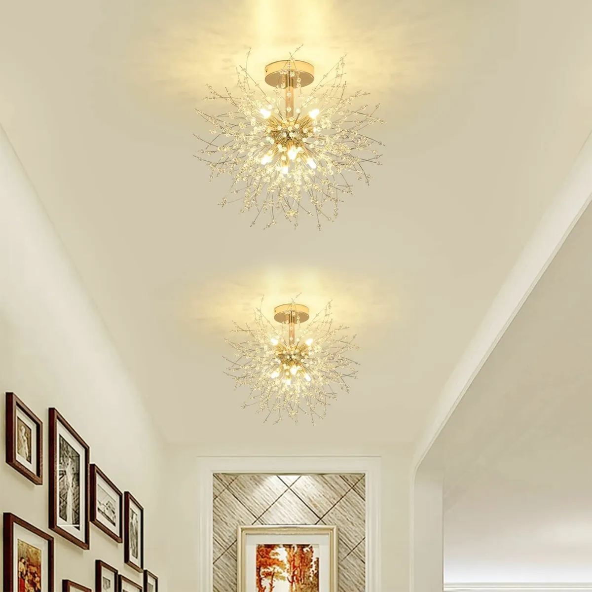 Modern Crystal Chandeliers Ceiling Light Firework - Image 2