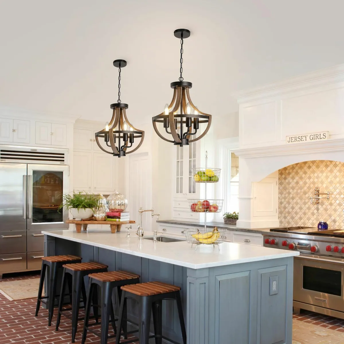 Farmhouse Chandelier Vintage 4-Light Hanging - Image 4