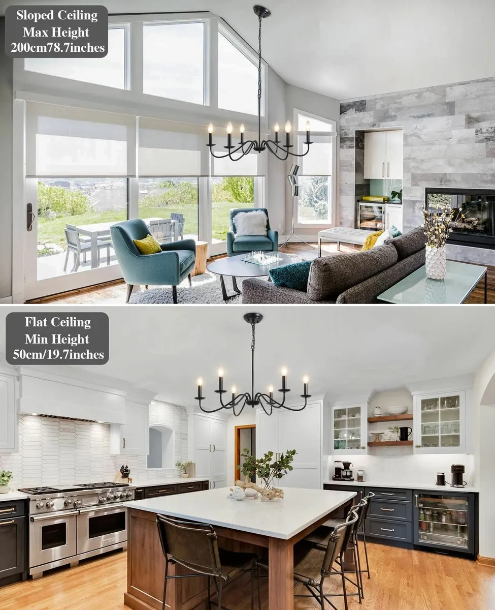 Black Chandeliers Ceiling Lights Living Room 6 - Image 4