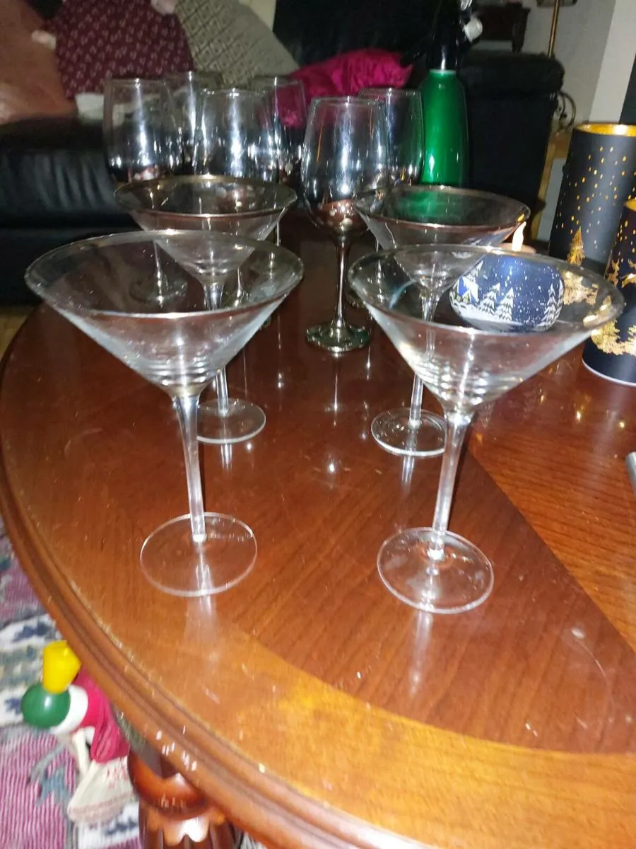 Vintage Martini Glasses - Image 2