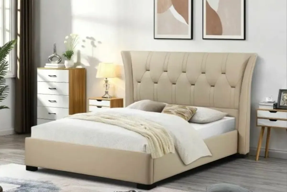 Tyrone Gas Lift Bed Leather free delivery 🚚 - Image 1