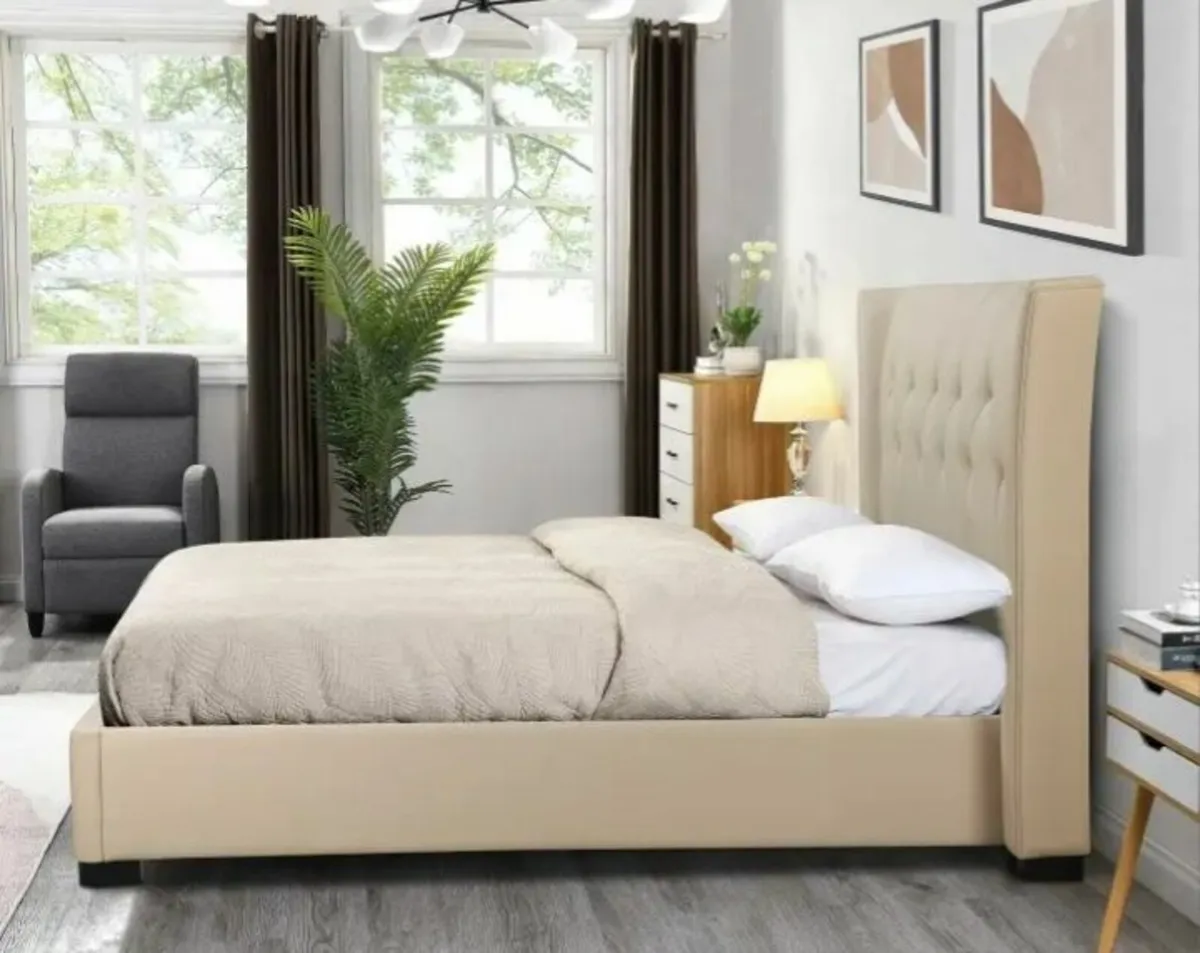 Tyrone Gas Lift Bed Leather free delivery 🚚 - Image 3