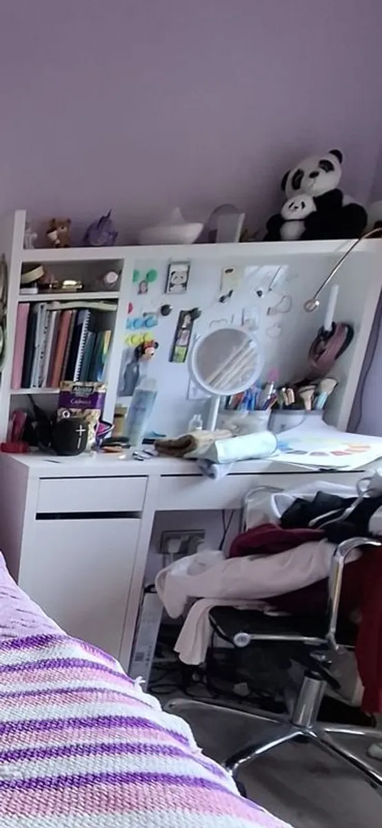 Ikea white Micke desk - Image 2