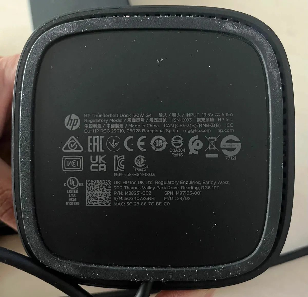 NEW - HP thunderbolt dock G4 120 W - Image 1