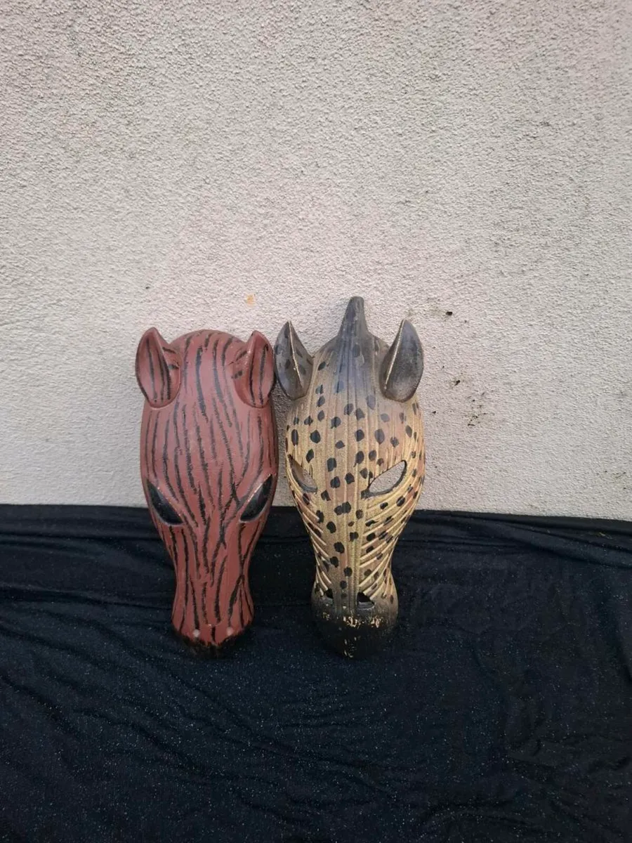 Duo wood animal mask postage possible