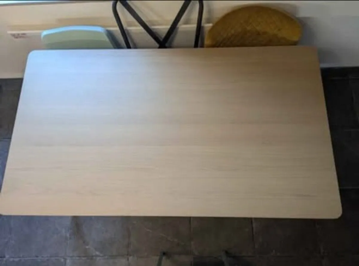 Rectangular oak dining table 160/90/75 - Image 3