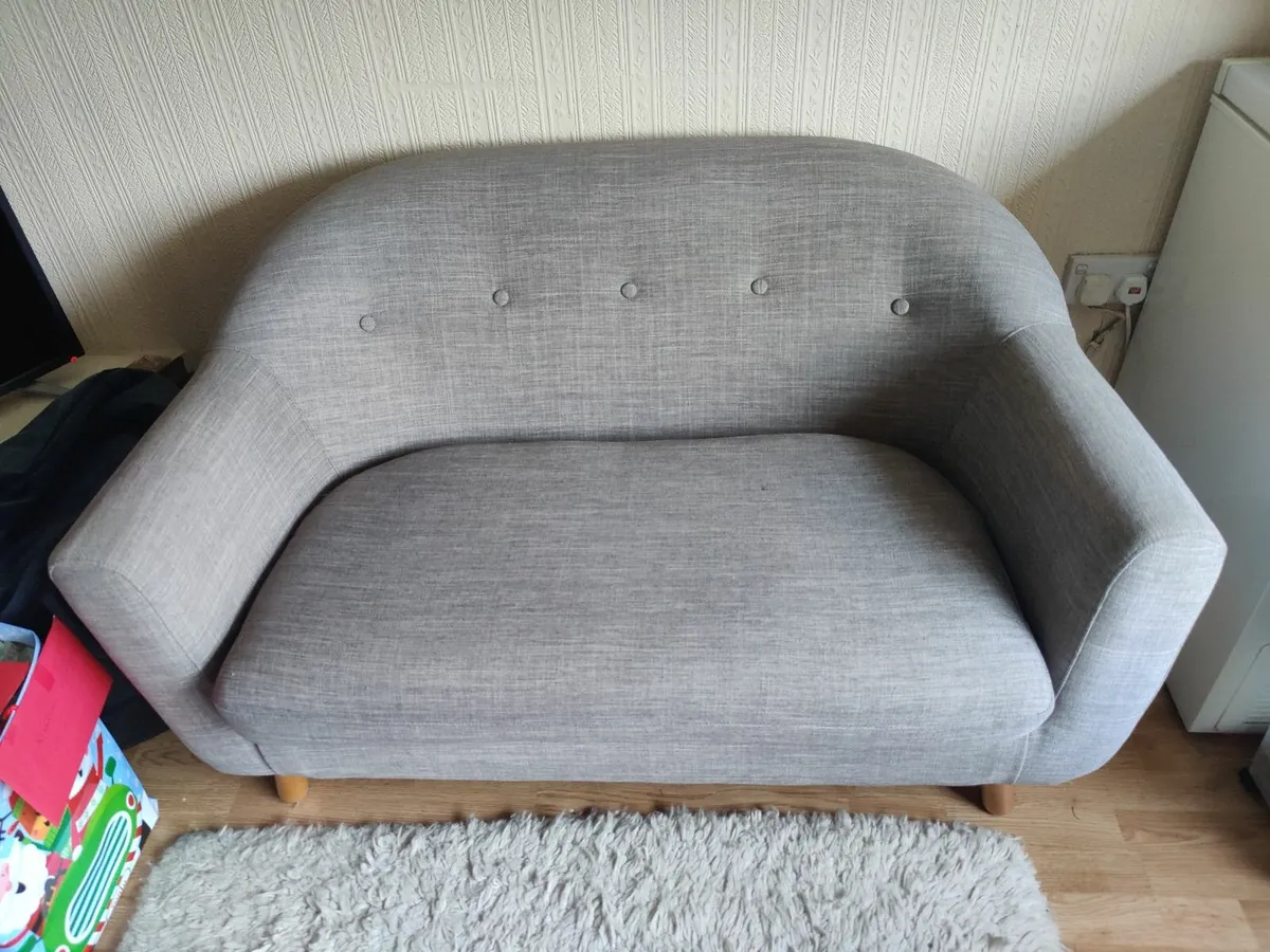 Two 2 seater grey sofas free to a good home. Needs - Image 2
