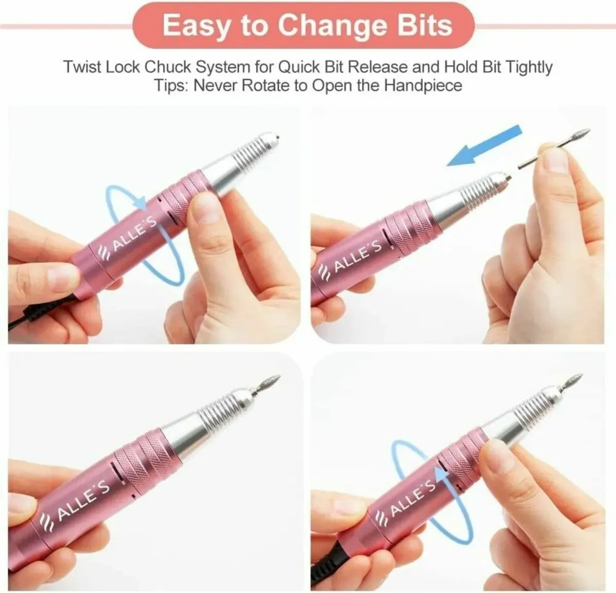 Electric Nail Drill for Acrylic Gel Nails Kit - Image 3