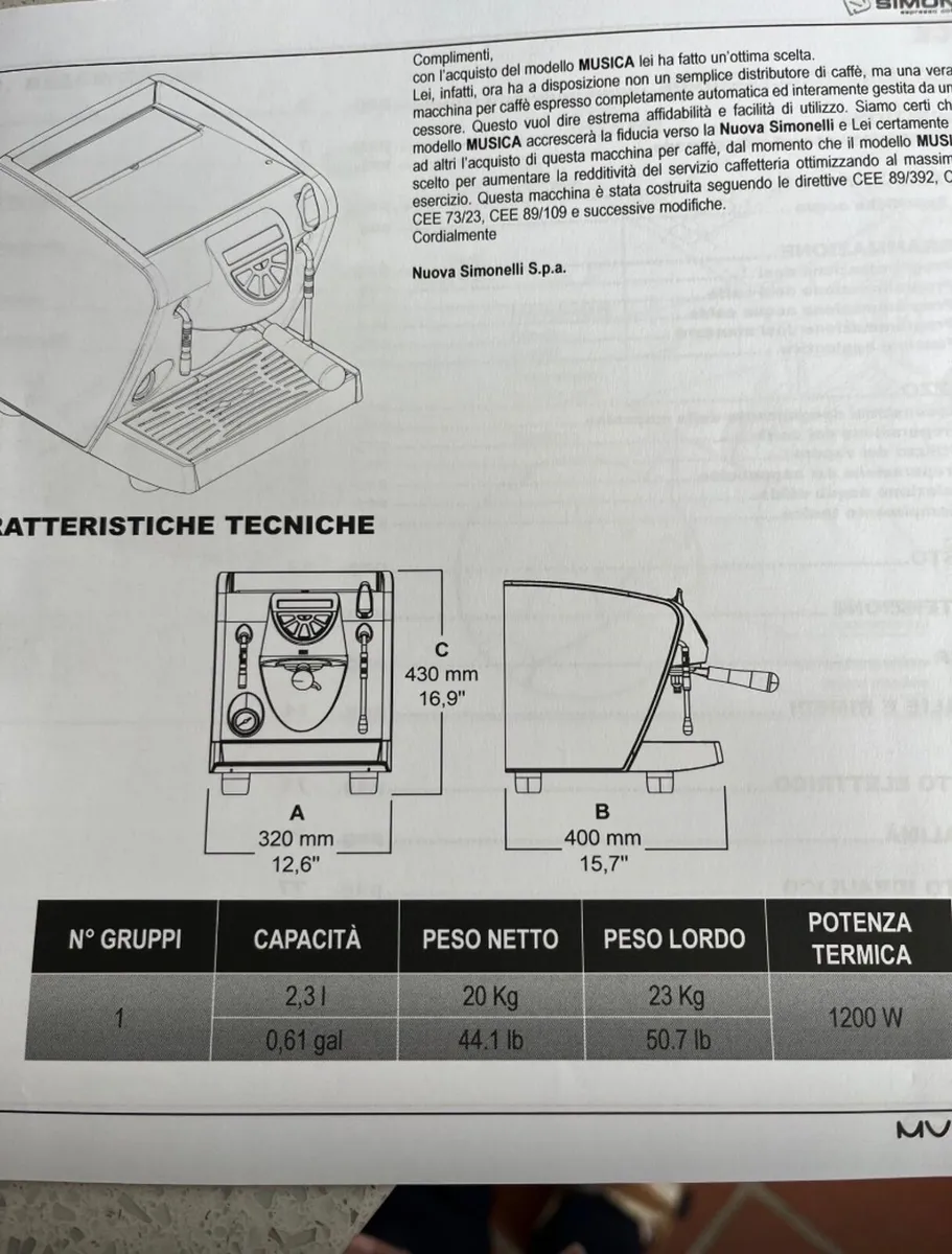 Nuova Simonella Musica Coffee Machine - Image 2