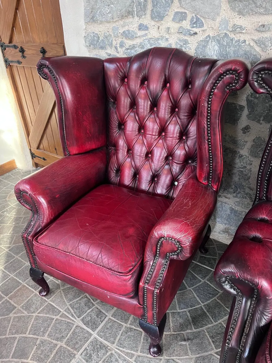 Oxblood Winchester Wingback Chair - Image 2