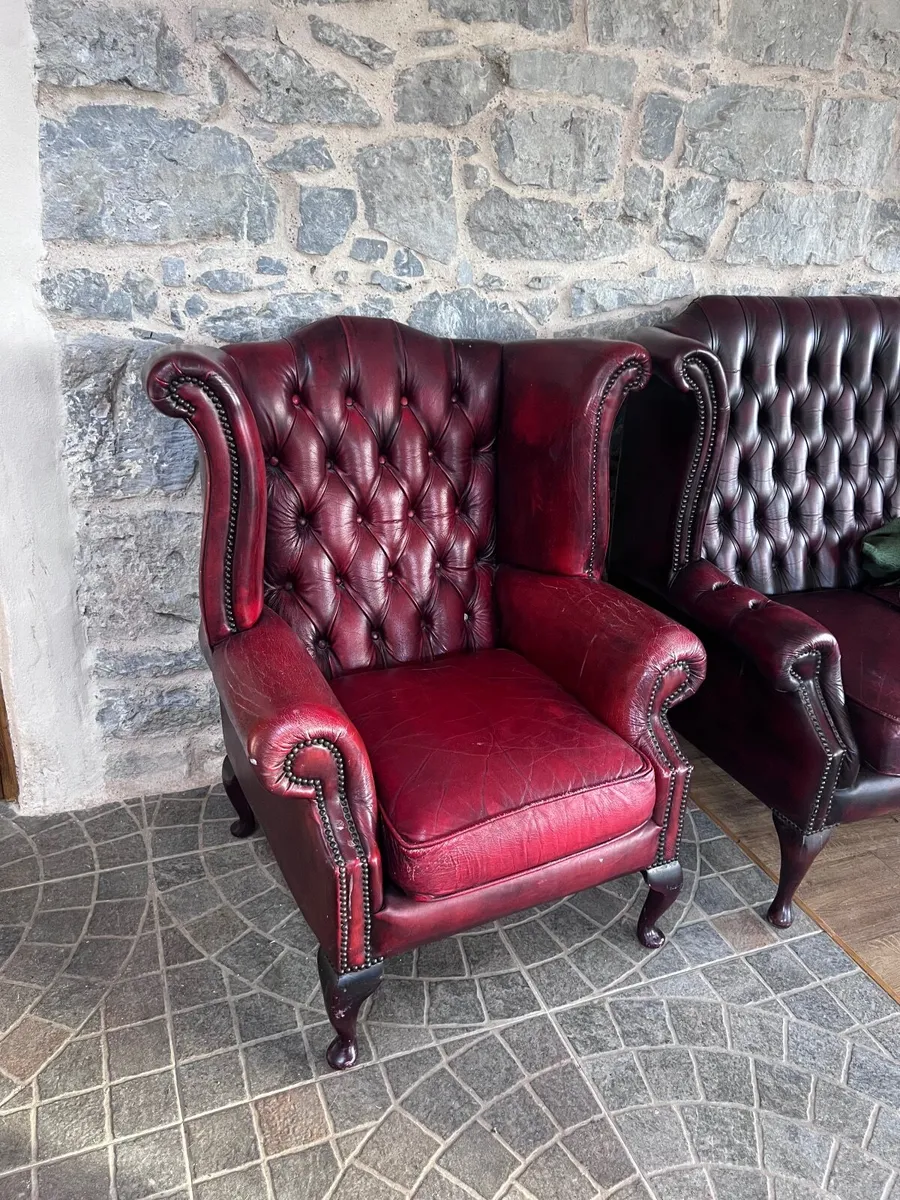 Oxblood Winchester Wingback Chair - Image 1