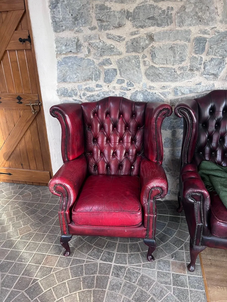 Oxblood Winchester Wingback Chair - Image 3