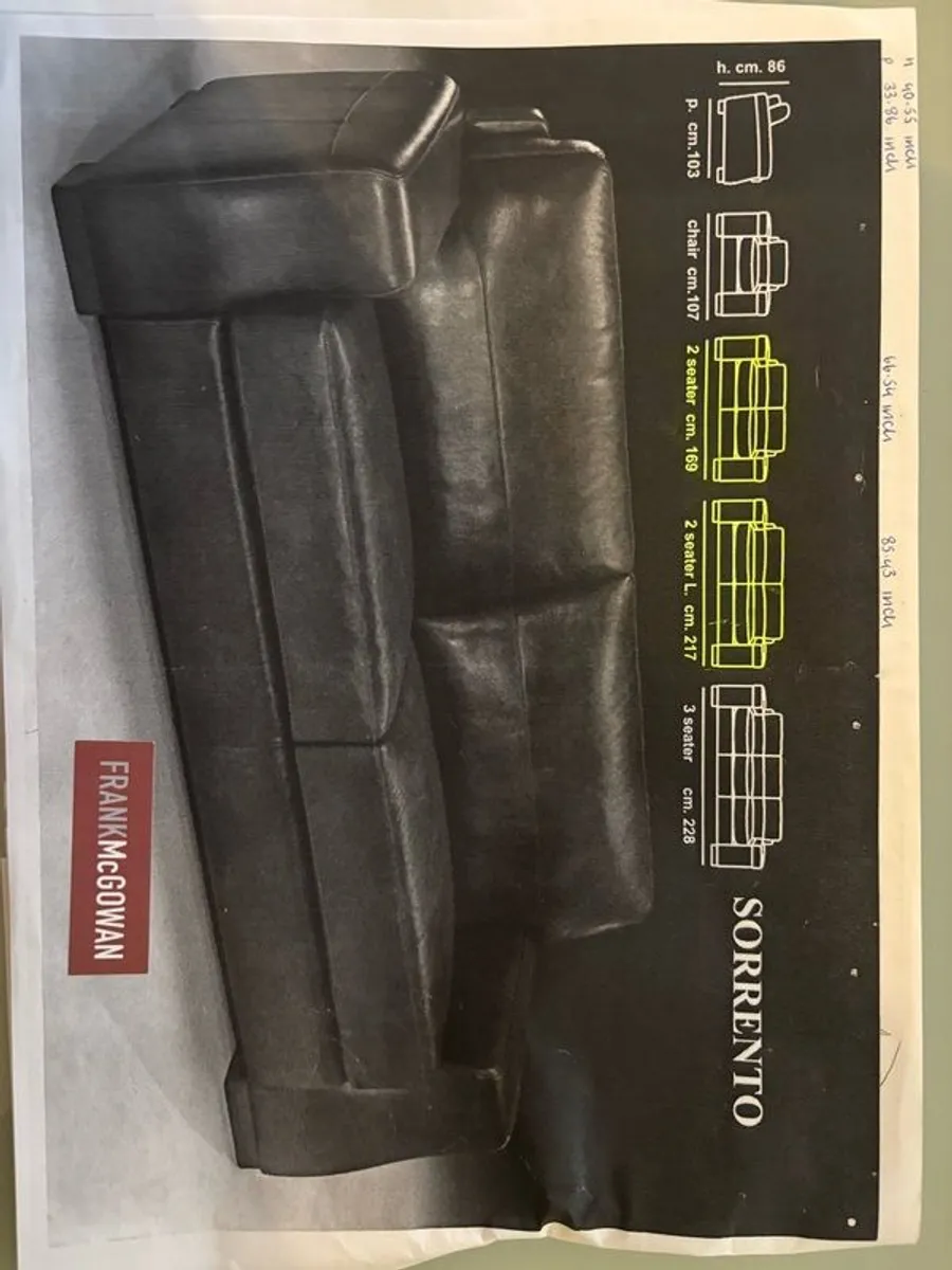 Italian leather couch - Image 1