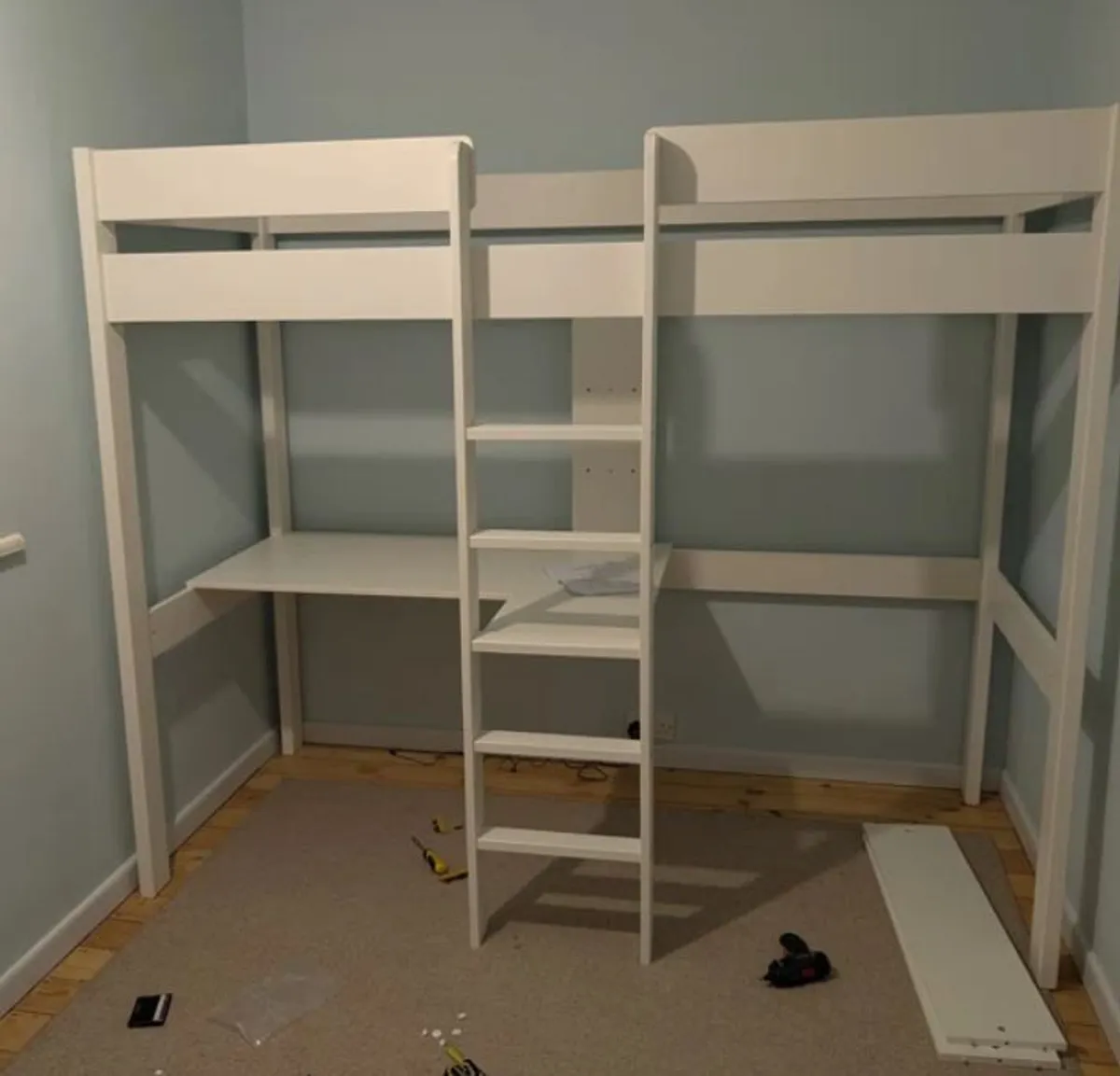 High Sleeper with Desk & Shelves - Image 1