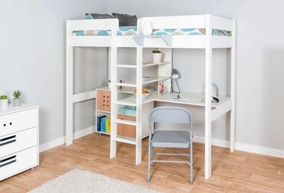 High Sleeper with Desk & Shelves - Image 2