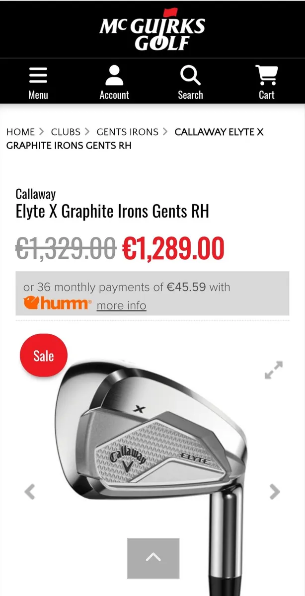 Callaway Elyte X Irons. 4-PW. As New. - Image 2